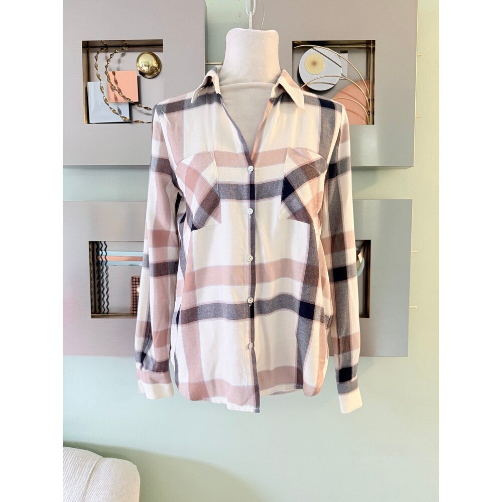 L’Agence Plaid Button Down Long Sleeve Shirt